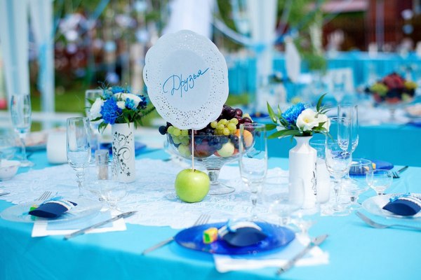 Оформляем свадьбу в синем цвете. Фото с сайта www.liveinternet.ru