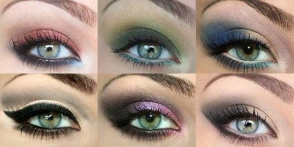 Разные оттенки зеленых глаз и макияж. Фото с сайта vk.com