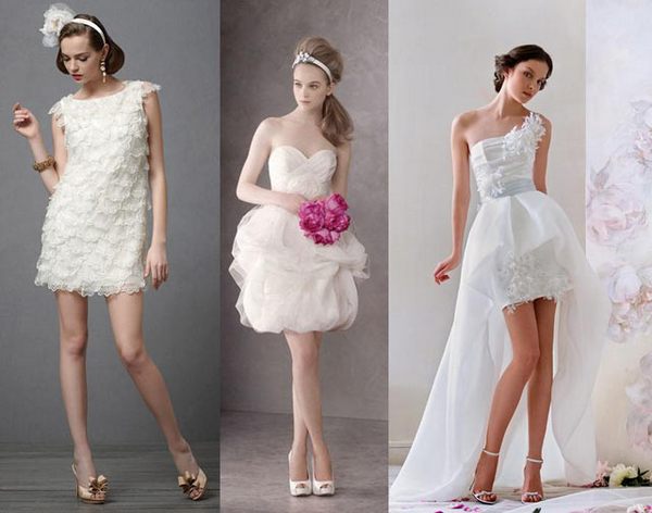 Модели коротких свадебных платьев. Фото с сайта kataloglina.ru