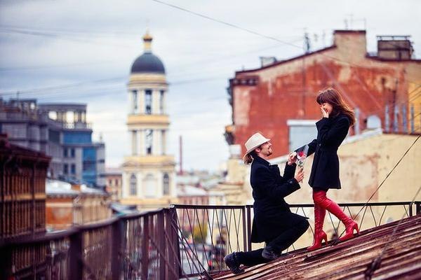 Впечатление на всю жизнь — свидание на крыше. Фото с сайта vip-present.net
