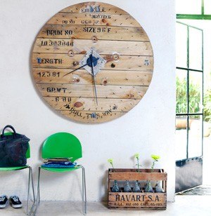 Основа часов — деревянная катушка. Фото с сайта ww.liveinternet.ru