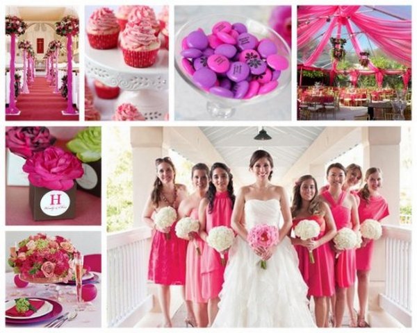 Украшаем свою розовую свадьбу. Фото с сайта http://www.prosvadby.com