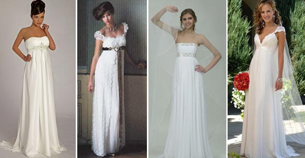 Свадебные платья ампир: разнообразие моделей. Фото с сайта www.38nevest.ru