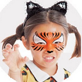 Аквагрим тигра подойдет и мальчику, и девочке. Фото с сайта http://3ladies.ru/