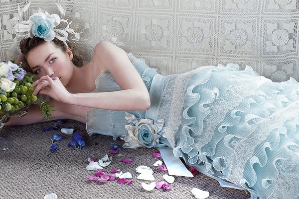 Невеста в платье голубого оттенка — нежность и чистота. Фото с сайта wedding.ua