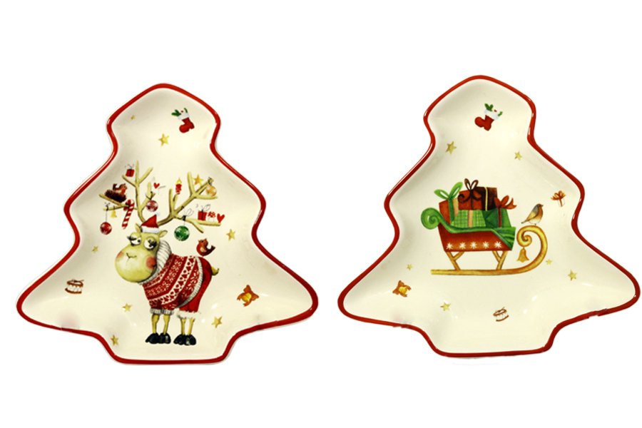 Тарелки с новогодней тематикой. Фото с сайта www.kupiwoll.ru 