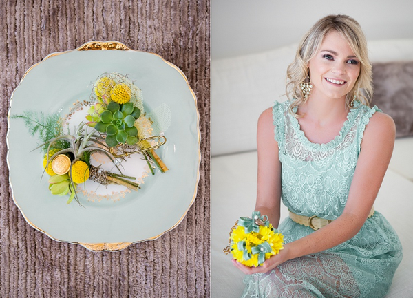 Сочетание нежно-голубого и желтого. Фото с сайта wedding-diary.ru
