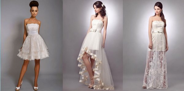 Свадебные платья: не стоит бояться коротких моделей. Фото с сайта sanrina.ru
