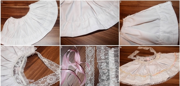 Процесс изготовления свадебного платья на бутылку. Фото с сайта http://womanadvice.ru/