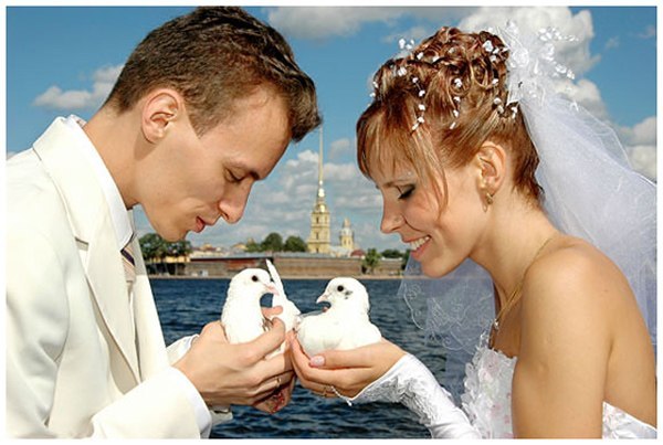 Как выпустить голубей в небо на счастье. Фото с сайта vk.com