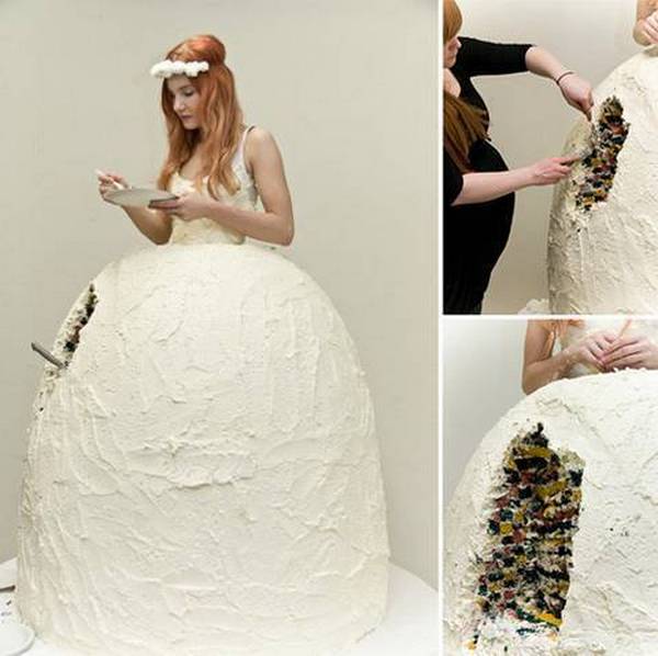 2 в 1: платье и торт. Фото с сайта www.prikol.ru