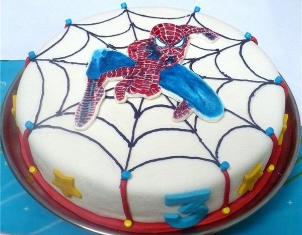 Торт "Человек-паук" для мальчиков